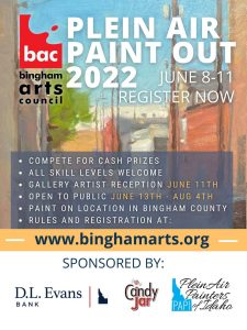 Bingham Arts Plein Air Paint Out June 8 - June 11